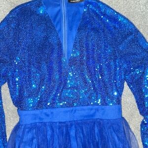 Blue Sequin Dress – Girls Size Large
